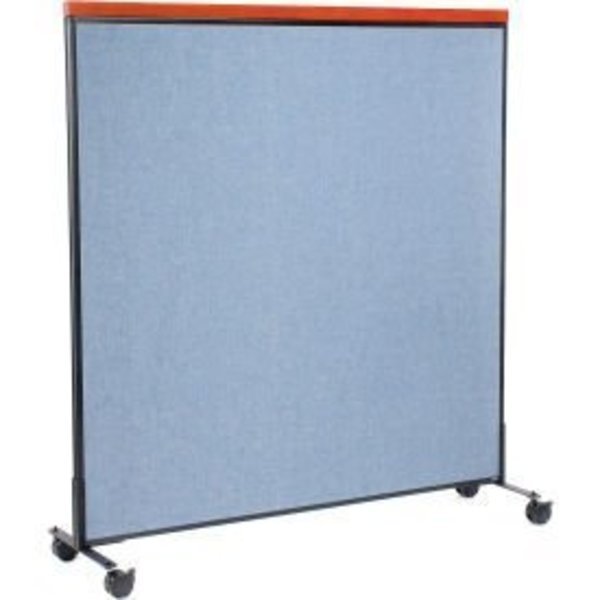 Interion    Mobile Deluxe Office Partition Panel, 60-1/4